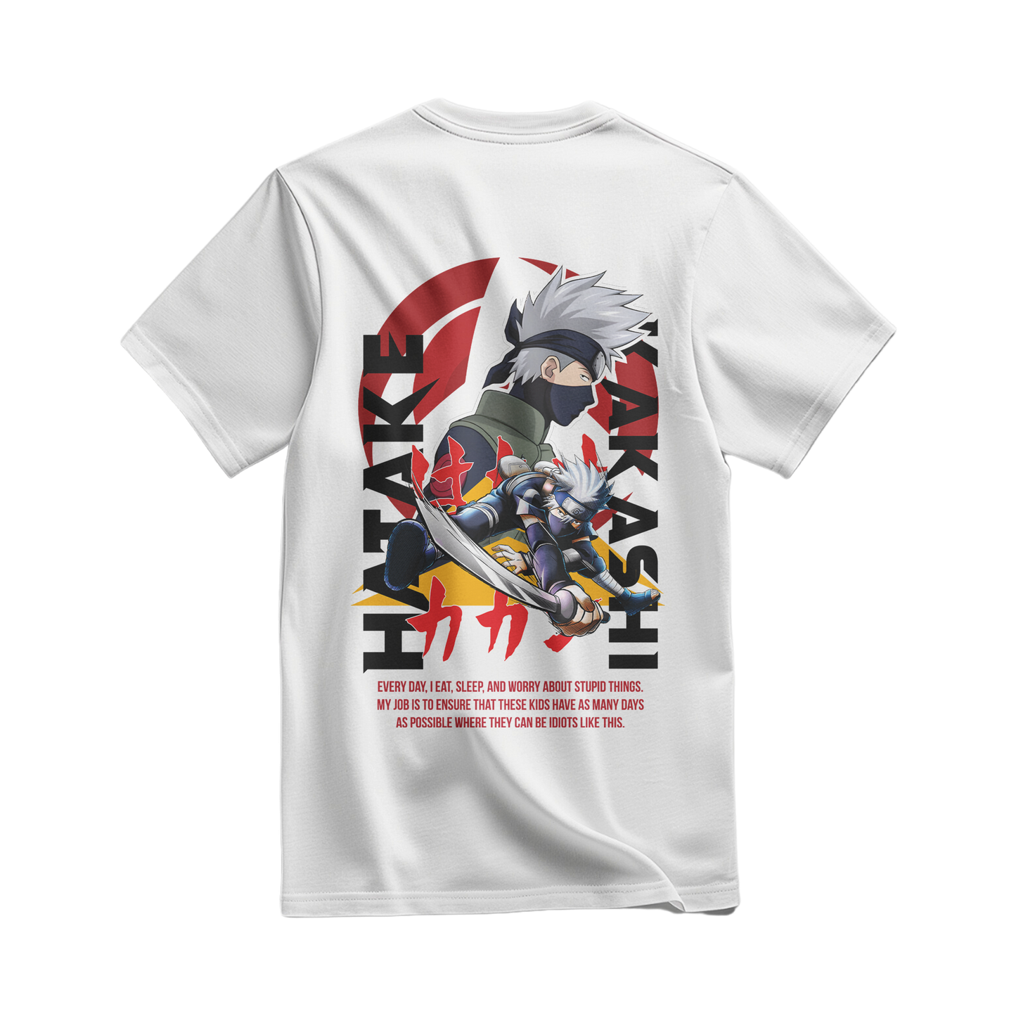 Kakashi Hatake (Naruto) Oversized White T-shirt