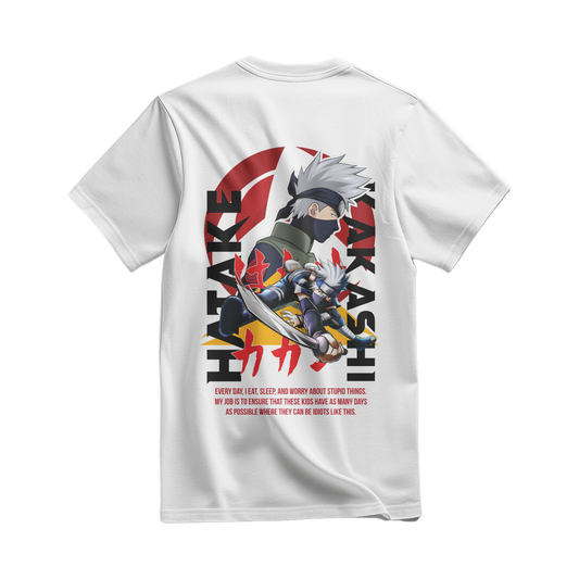 Kakashi Hatake (Naruto) Oversized White T-shirt