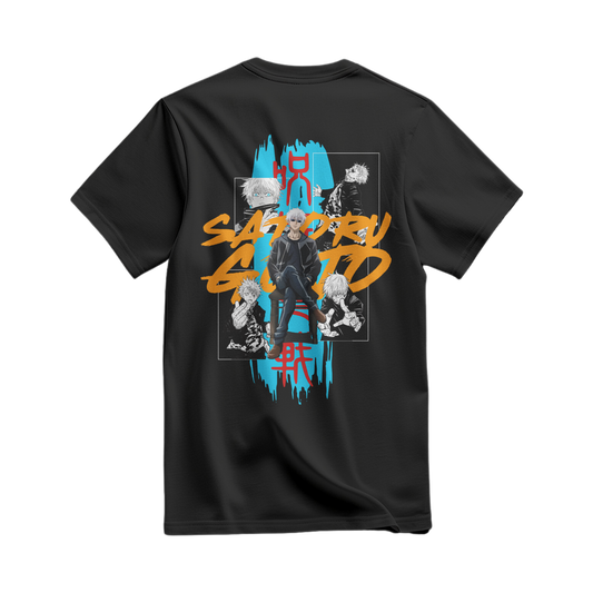 Gojo Satoru (Jujutsu Kaisen) Oversized Black T-shirt
