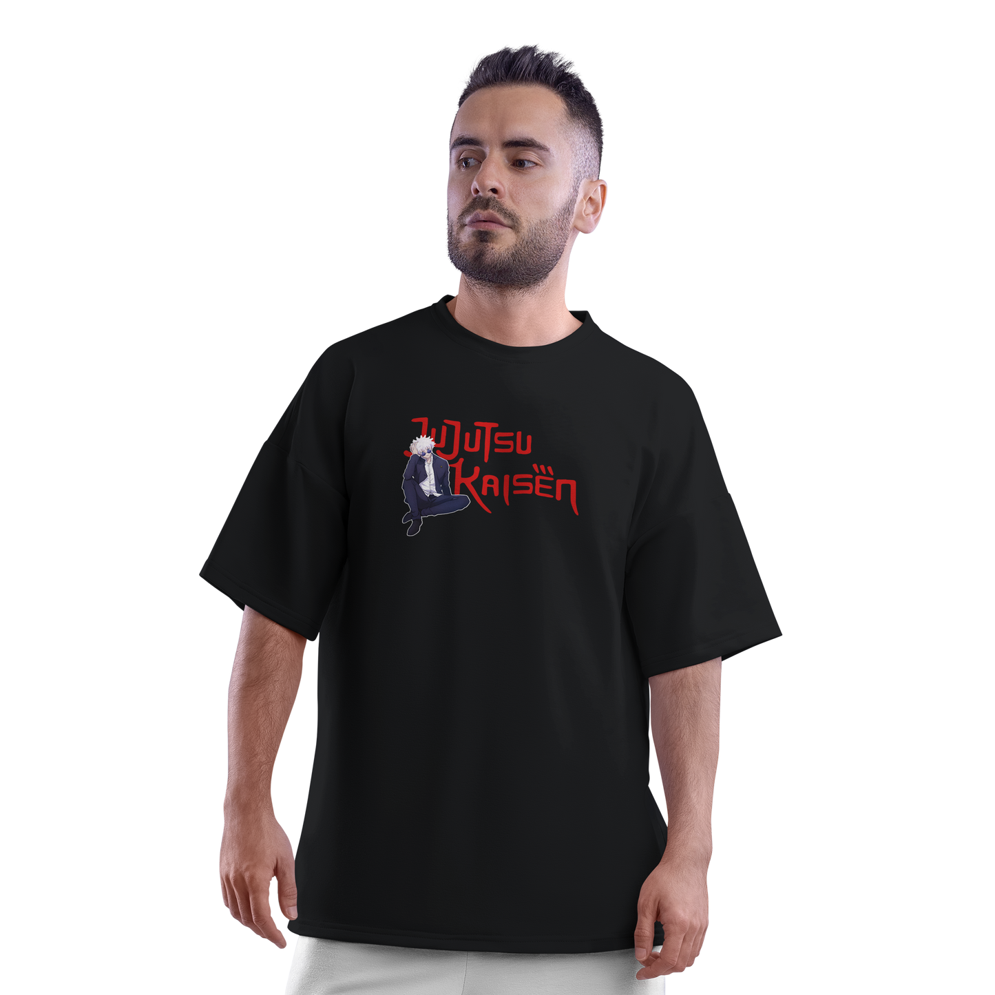 Gojo Satoru (Jujutsu Kaisen) Oversized Black T-shirt