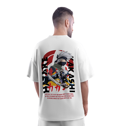Kakashi Hatake (Naruto) Oversized White T-shirt