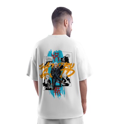 Gojo Satoru (Jujutsu Kaisen) Oversized White T-shirt